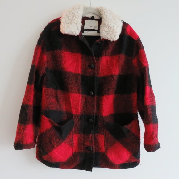 Aritzia Red and Black Plaid Jacket - Picture 3 of 15